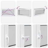 Basement Window "RISOR" 110x50 cm Tilt&Turn DIN Right White 4108326