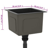 Handmade Kitchen Sink Black Stainless Steel 51499