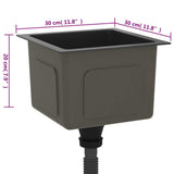 Handmade Kitchen Sink Black Stainless Steel 51499