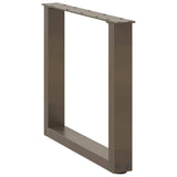 Coffee Table Legs U-Shaped 2 pcs Natural Steel 50x cm Steel 4013159