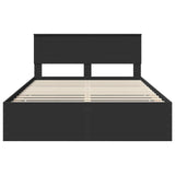 Bed Frame with Drawer Black 160 x 200 cm Engineer Wood 3407964