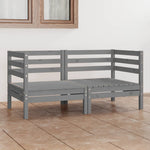 Garden 2-Seater Sofa Grey Solid Pinewood 3082389