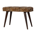 Leopard Print Deep Button Bench IN1272