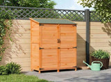 Garden Shed with Roof Brown 106.5 x 56 x 176 cm Solid Fir Wood 42033451