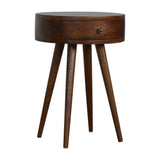 Nordic Chestnut Circular Bedside IN1298