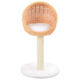 Cat Tree with Sisal Scratching Post Natural Willow Wood 170726