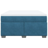 Box Spring Bed with Mattress Dark Blue 140x200 cm Velvet 3285291