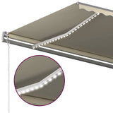 Manual Retractable Awning with LED 600x300 cm Cream 3069802