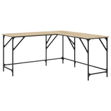 Desk Sonoma Oak 149x149x75 cm Engineered Wood 837583