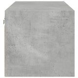 Wall Cabinet with Glass Doors Concrete Grey 102x37x35 cm 836514
