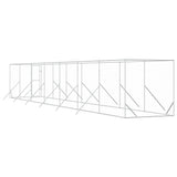 Outdoor Dog Kennel Silver 2x14x2 m Galvanised Steel 3190454