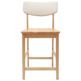 Dining Chairs 2 pcs Natural 48 x 49 x 95 cm Solid Rubber Wood 42020477