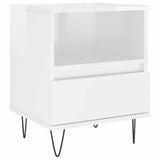 Bedside Cabinets 2 pcs High Gloss White 40x35x50 cm Engineered Wood 830625