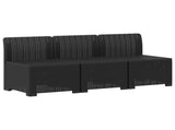 3-Seater Garden Sofa Rattan Look PP Anthracite 8011956