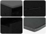 Hall Bench Black Oak 60 x 38 x 46 cm Engineered Wood and Fabric 891449