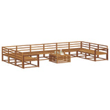 Outdoor Sofa Set 11 pcs Natural Solid Acacia Wood 3368277