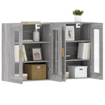 Wall Mounted Cabinets 2 pcs Grey Sonoma Engineered Wood 3197903
