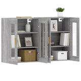 Wall Mounted Cabinets 2 pcs Grey Sonoma Engineered Wood 3197903