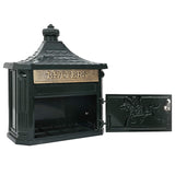 Wall Mounted Mailbox Green 40.5 x 16 x 45 cm Cast Aluminum 42023500