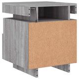 Bedside Cabinets with LED Lights 2 pcs Grey Sonoma 40x39x48.5 cm 836795