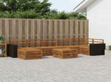 Outdoor Sofa Set 8 pcs Natural Solid Acacia Wood 3384660