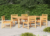 7 Piece Garden Dining Set Solid Wood Teak 3157189