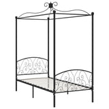 Bed Frame Black Metal, Plywood Single Classic/Traditional 284474
