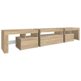 TV Cabinet with LED Lights Sonoma Oak 215x36.5x40 cm 3152796