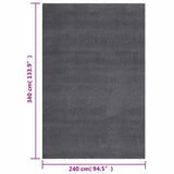 Shaggy Rug Anthracite 240x340 cm Polyester 353825