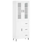 Highboard White 69.5x34x180 cm Engineered Wood 3198481