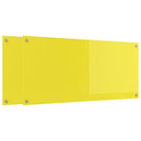 Kitchen Backsplash 2 pcs Yellow 110 x 50 cm Tempered Glass 3415513