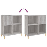 Record Cabinet Grey Sonoma 84.5x38x89 cm Engineered Wood 831995