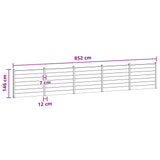 Fence Panel 5 pcs WPC and Aluminium Grey 3429469