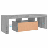 TV Cabinet with LED Lights Grey Sonoma 120x35x40 cm 815667