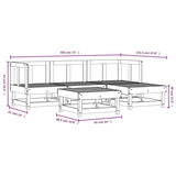 ZNTS 5 Piece Garden Lounge Set Impregnated Wood Pine 3186164