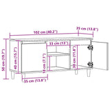 TV Cabinet Artisan Oak 102x35x50 cm Engineered Wood 856429