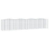 Arched Gabion Raised Bed 400x50x100 cm Galvanised Iron 153547