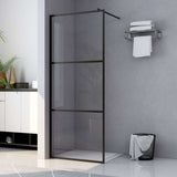 Shower walls Black 80 x 195 cm Glass and Aluminium 149148