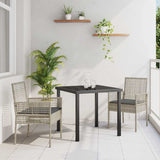 Garden Chair 2 pcs Light Grey 55 x 53 x 85 cm Poly Rattan 42003450