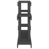 Plant Stand Grey 104.5x25x77.5 cm Solid Wood Pine 822099