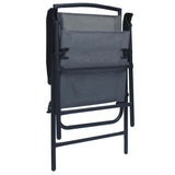 Folding Chairs 2 pcs Texilene Grey 47922