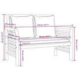 Garden Lounge Set Dark Grey Solid Acacia Wood, Polyester Foam 312142