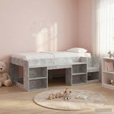 Kids'Bed Frame with Storage Concrete Grey 90 x 190 cm 3422630