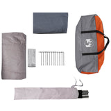 Dome Tent with Removable Rainfly Grey and Orange 12-Person 42017381