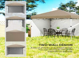 3 x 3m Pop Up Gazebo, UPF 30 with 2 Sidewalls, Leg Weight Bags and Wheeled Bag, Height Adjustable T3398P313577