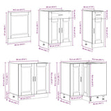 11 Piece Kitchen Cabinet Set "Porto" Smoked Oak Engineered Wood 3314906