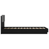 Bed Frame with Headboard Black Oak 80 x 200 cm Engineered Wood 3429579