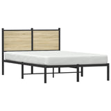 Metal Bed Frame without Mattress Sonoma Oak 120x190 cm Small Double 4007713