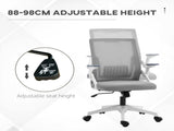 Mesh Office Chair, Desk Chair with Lumbar Support, Flip-up Armrest, Swivel Wheels, Adjustable T3398P344714
