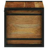 Storage Box Brown and Black 40 x 40 x 40 cm Solid Acacia Wood 4016750